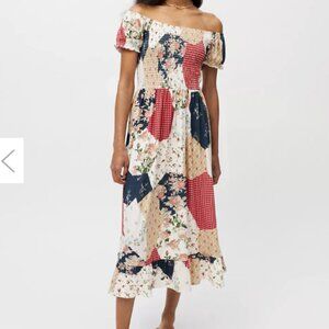 UO Tessie Smocked Sleeve Midi Dress | Urban Outfitters